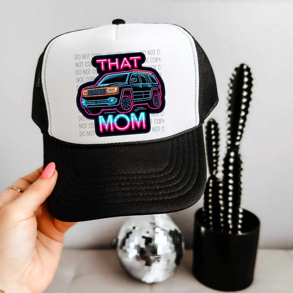 That mom black SUV hat patch (SW) 32615 DTF transfer