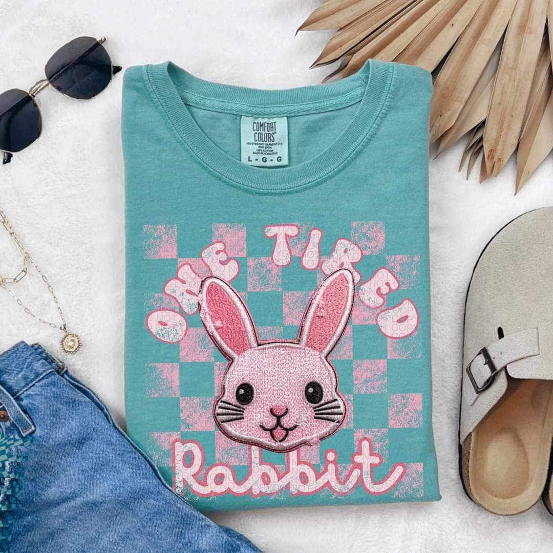 One tired rabbit 23556 DTF transfer