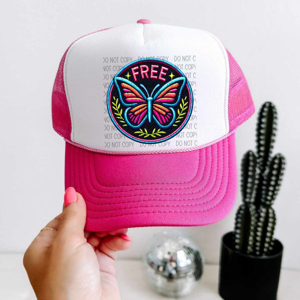 Free butterfly hat patch (SW) 32611 DTF transfer