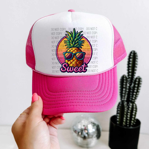 Pineapple hat patch (SW) 32598 DTF transfer