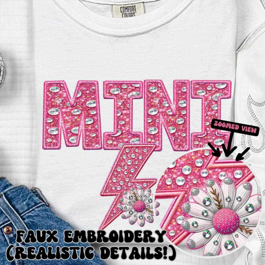 Mini diamond filled embroidery 23514 DTF transfer