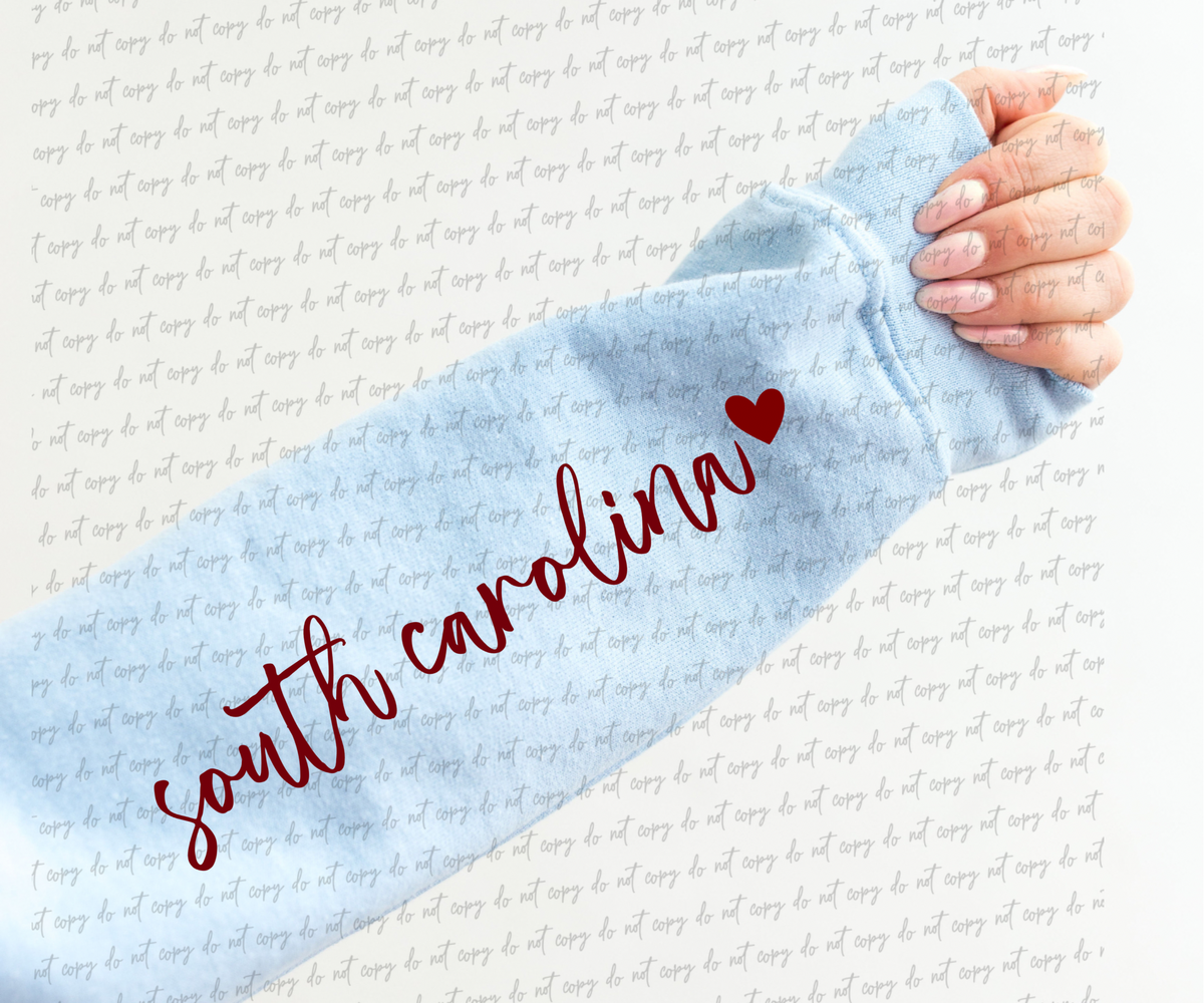 South Carolina (sleeve) DTF TRANSFER