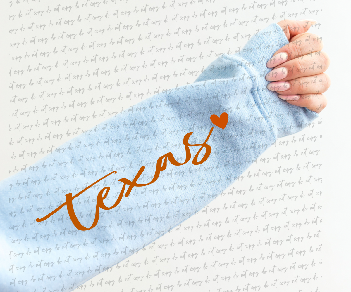 Texas orange (sleeve) DTF TRANSFER