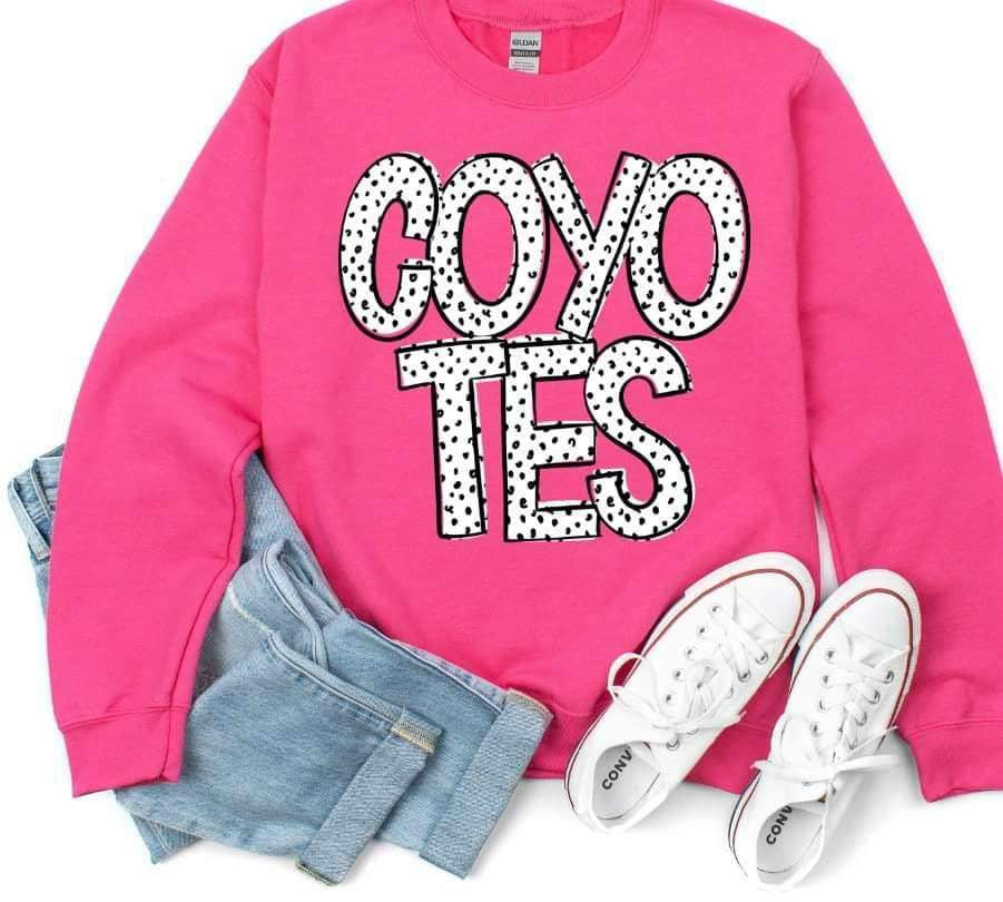 Coyotes dotted font 23580 DTF transfer