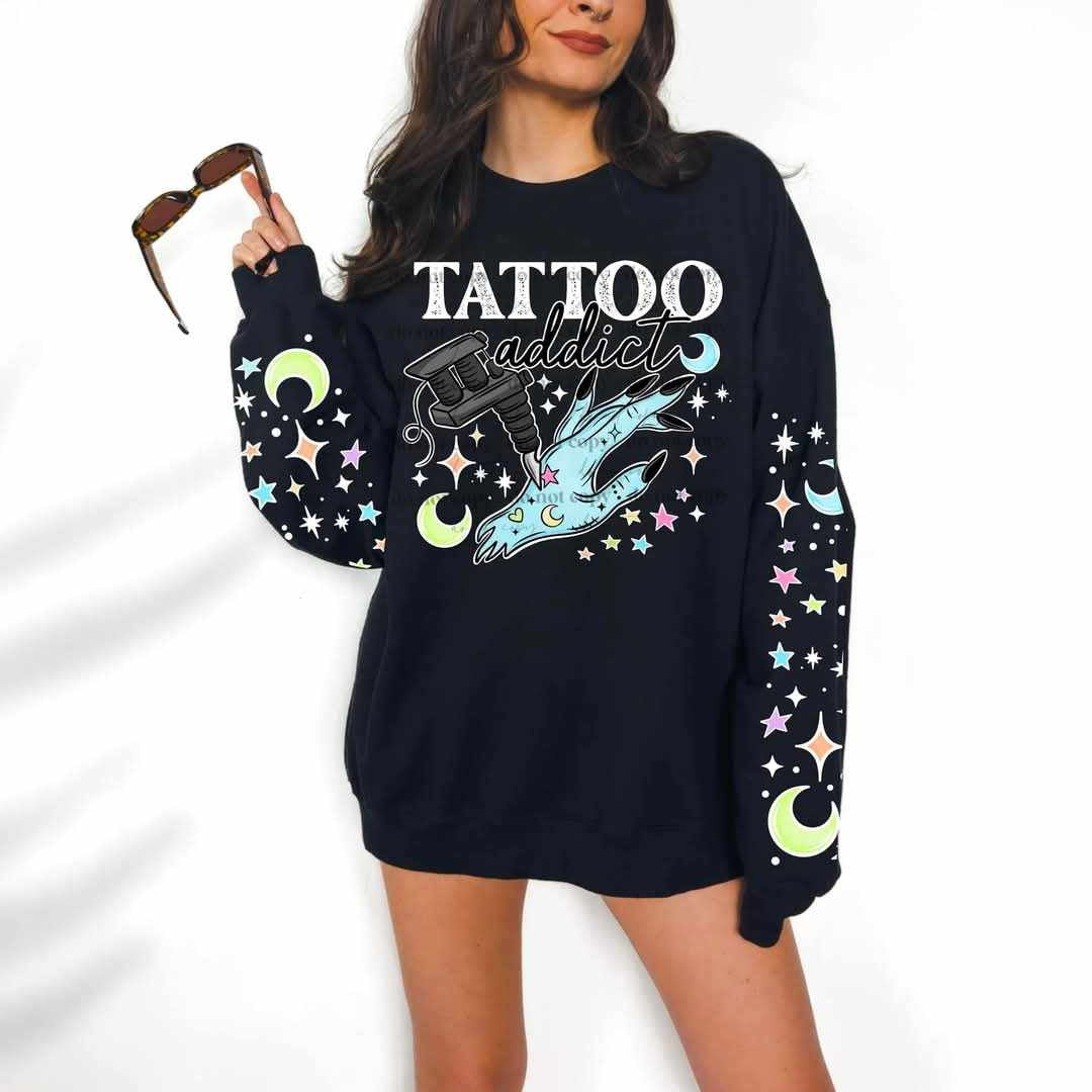 Tattoo addict WHITE FRONT (CSC) 82138 DTF transfer