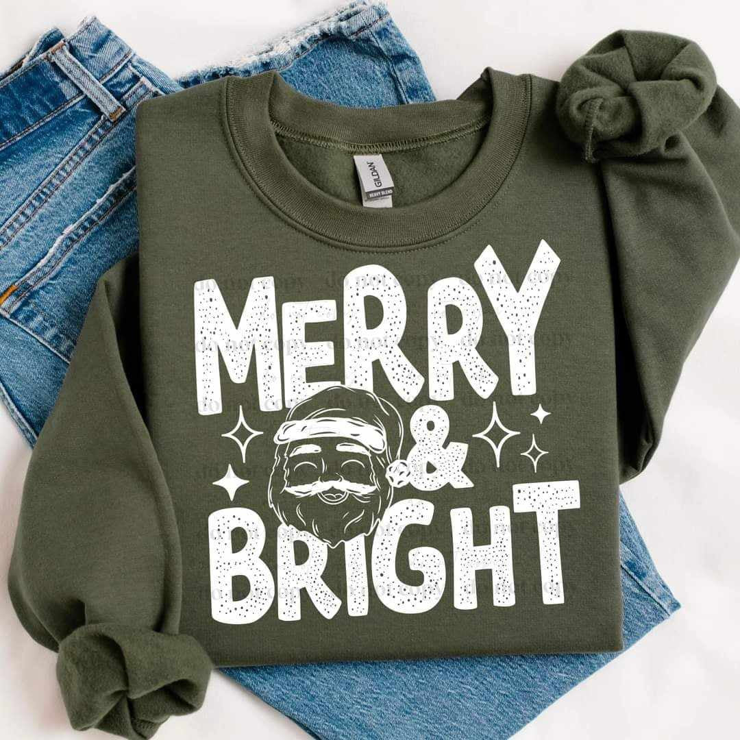 Merry & bright white (CSC) 65129 DTF transfer