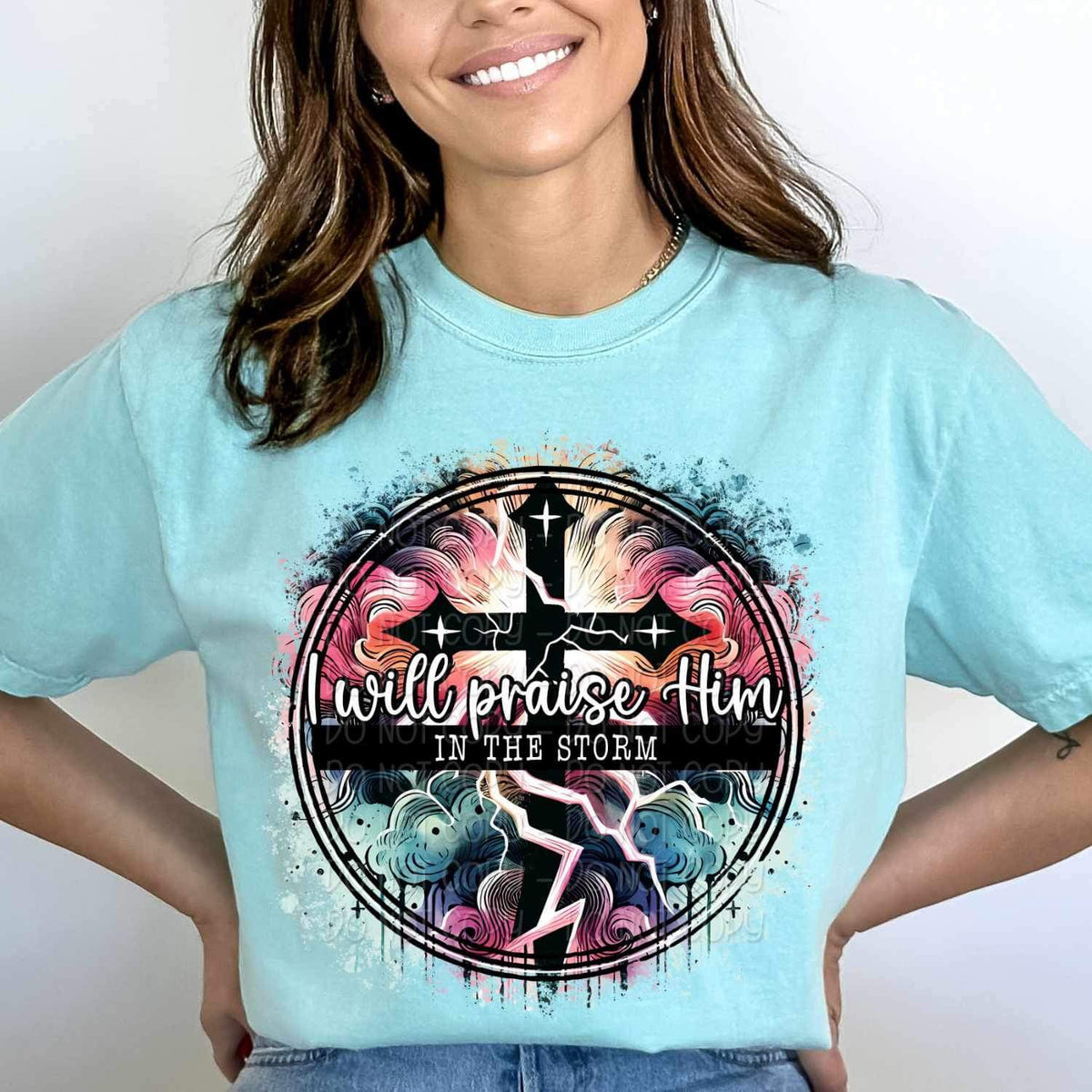 I will praise him in the storm 23674 DTF transfer