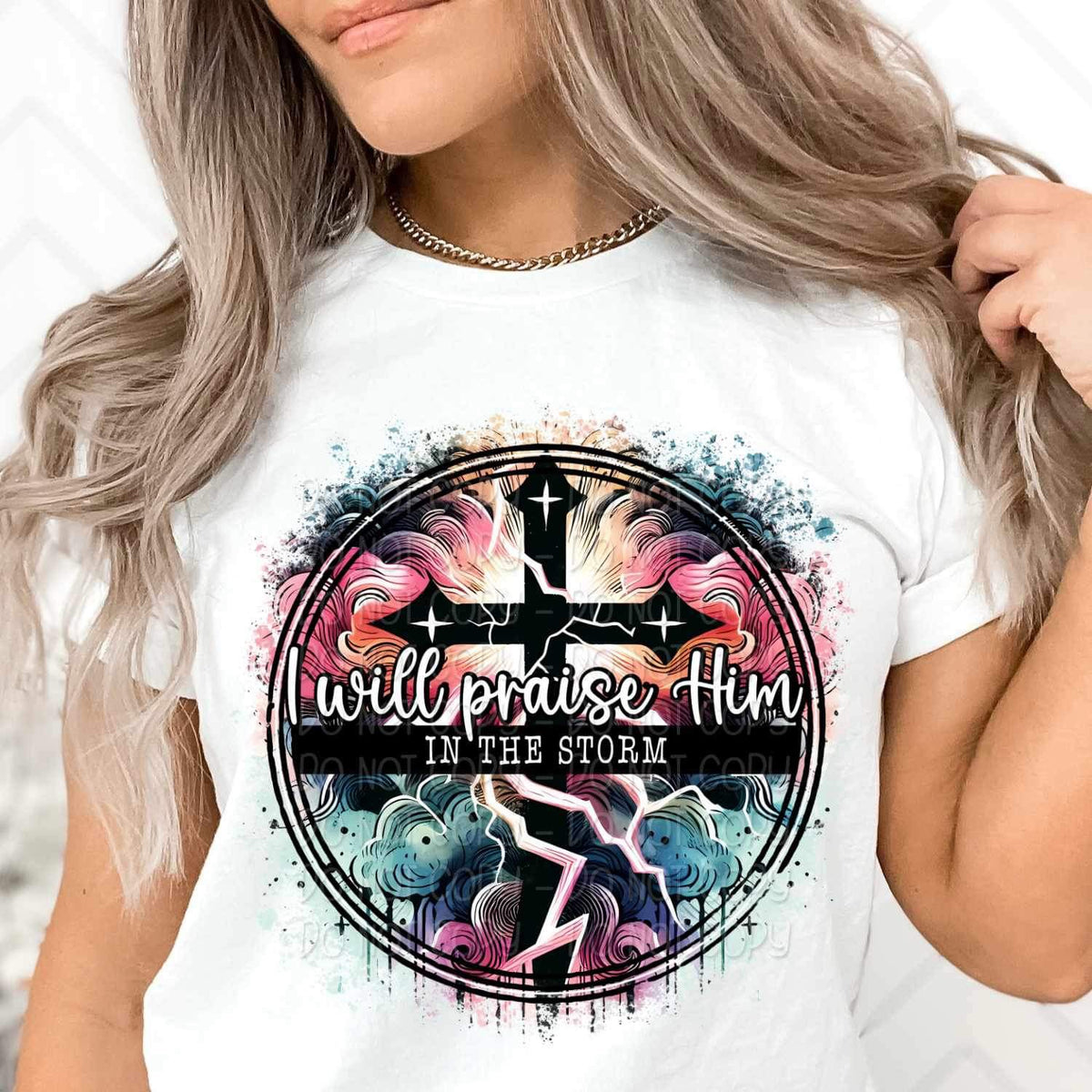 I will praise him in the storm 23674 DTF transfer