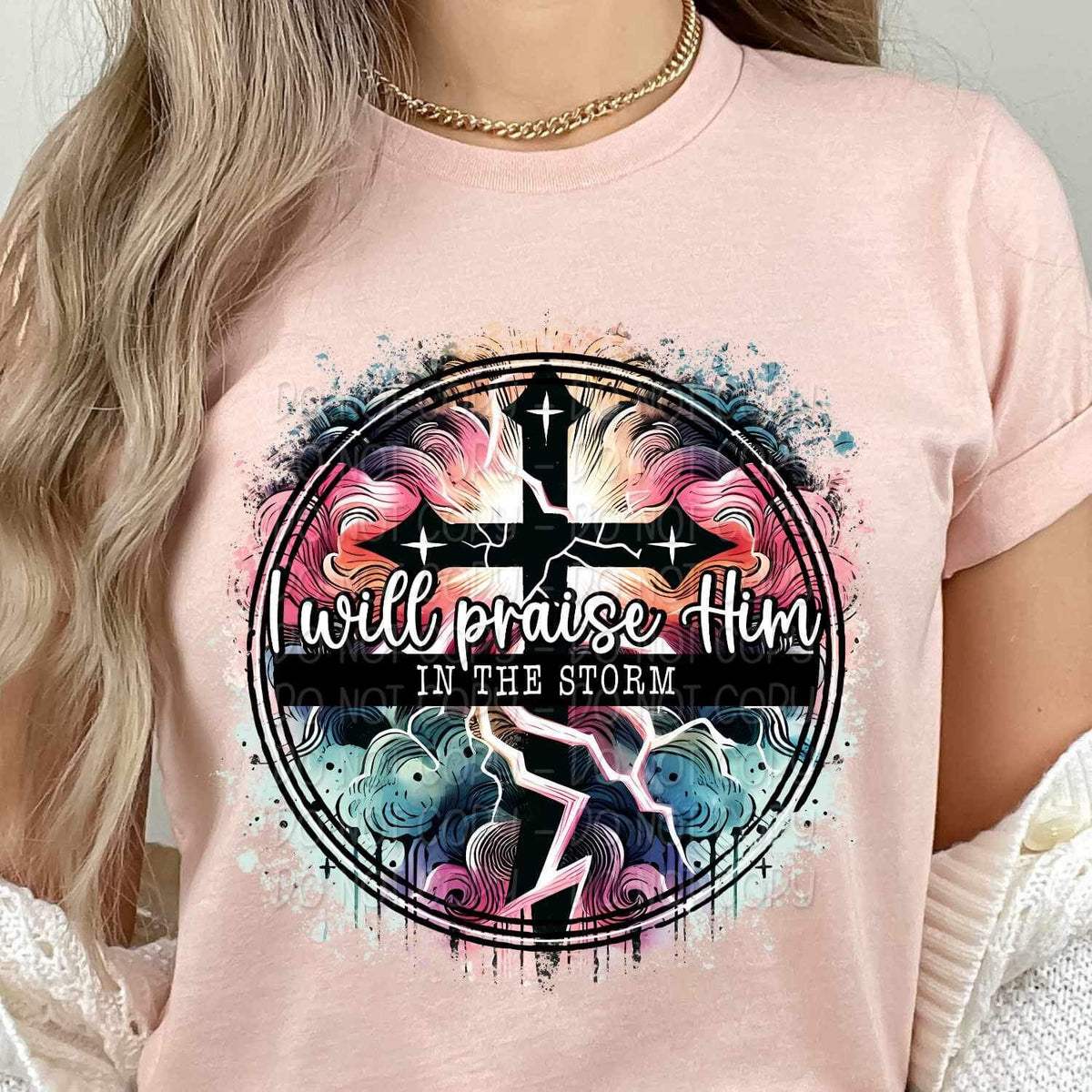 I will praise him in the storm 23674 DTF transfer