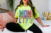 Mom life is the best life grunge 32709 DTF transfer