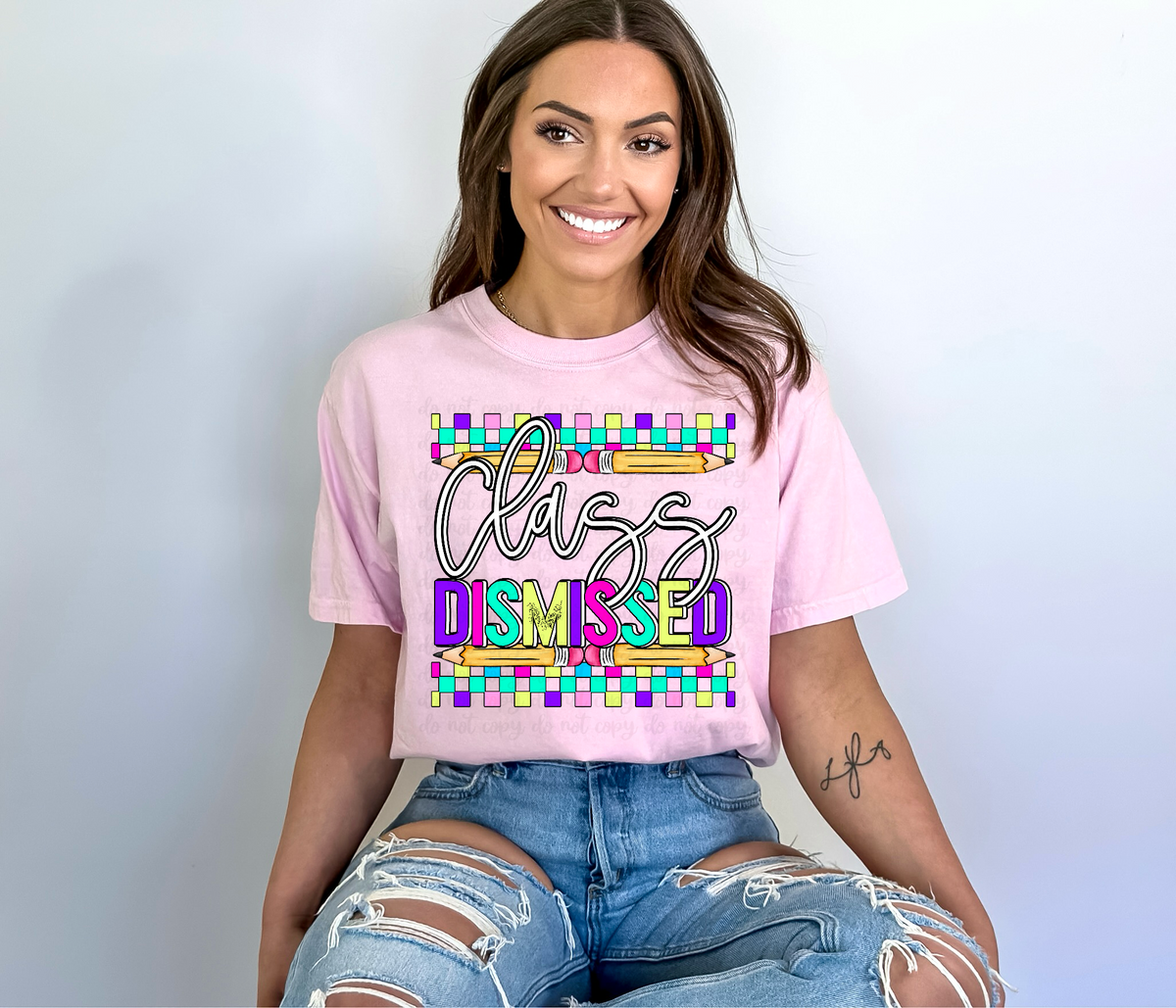 Class dismissed pencils 32698 DTF transfer