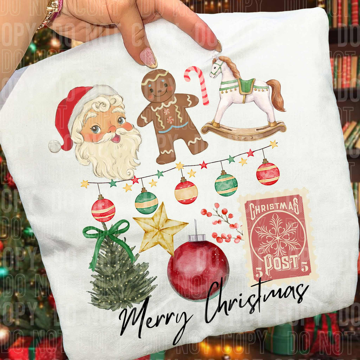 Merry Christmas collage SBB DTF transfer