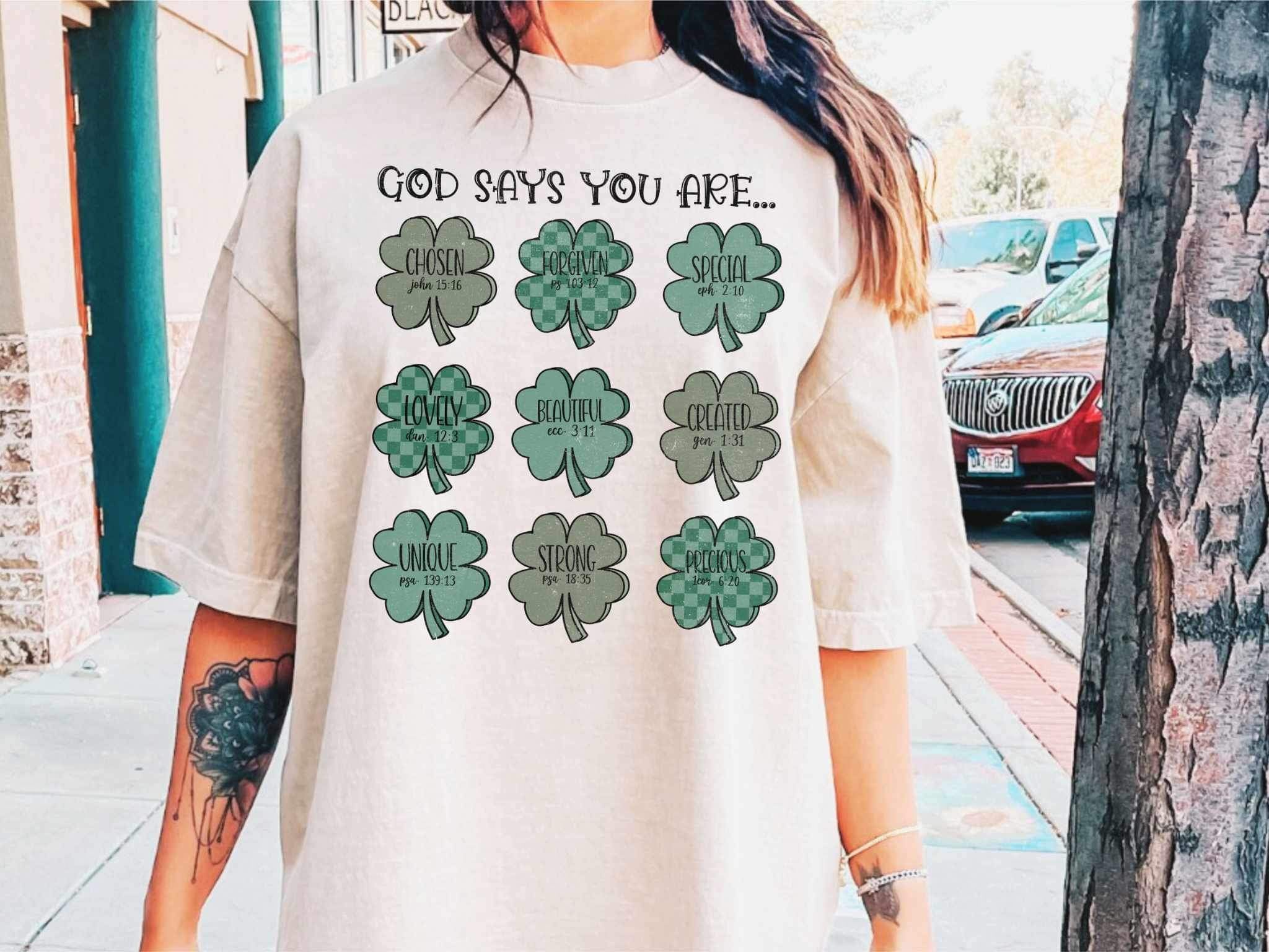 God says you are clovers (WSB) 23697 DTF transfer – Mud & Grace Transfers