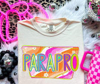 Parapro groovy pink and orange background 32722 DTF transfer