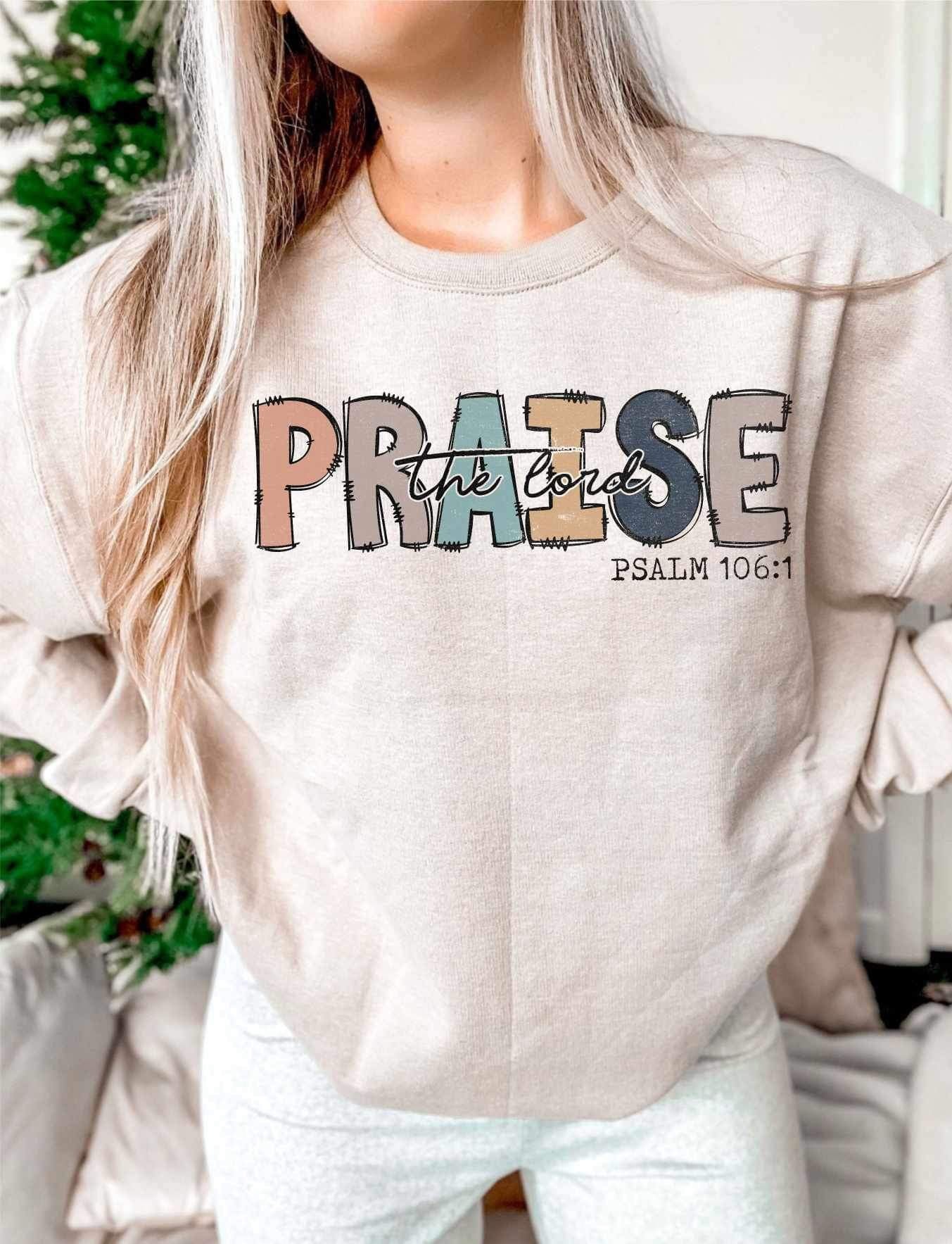 Wsb Color Praise the lord muted colors (WSB) 23686 DTF transfer – Mud & Grace ...