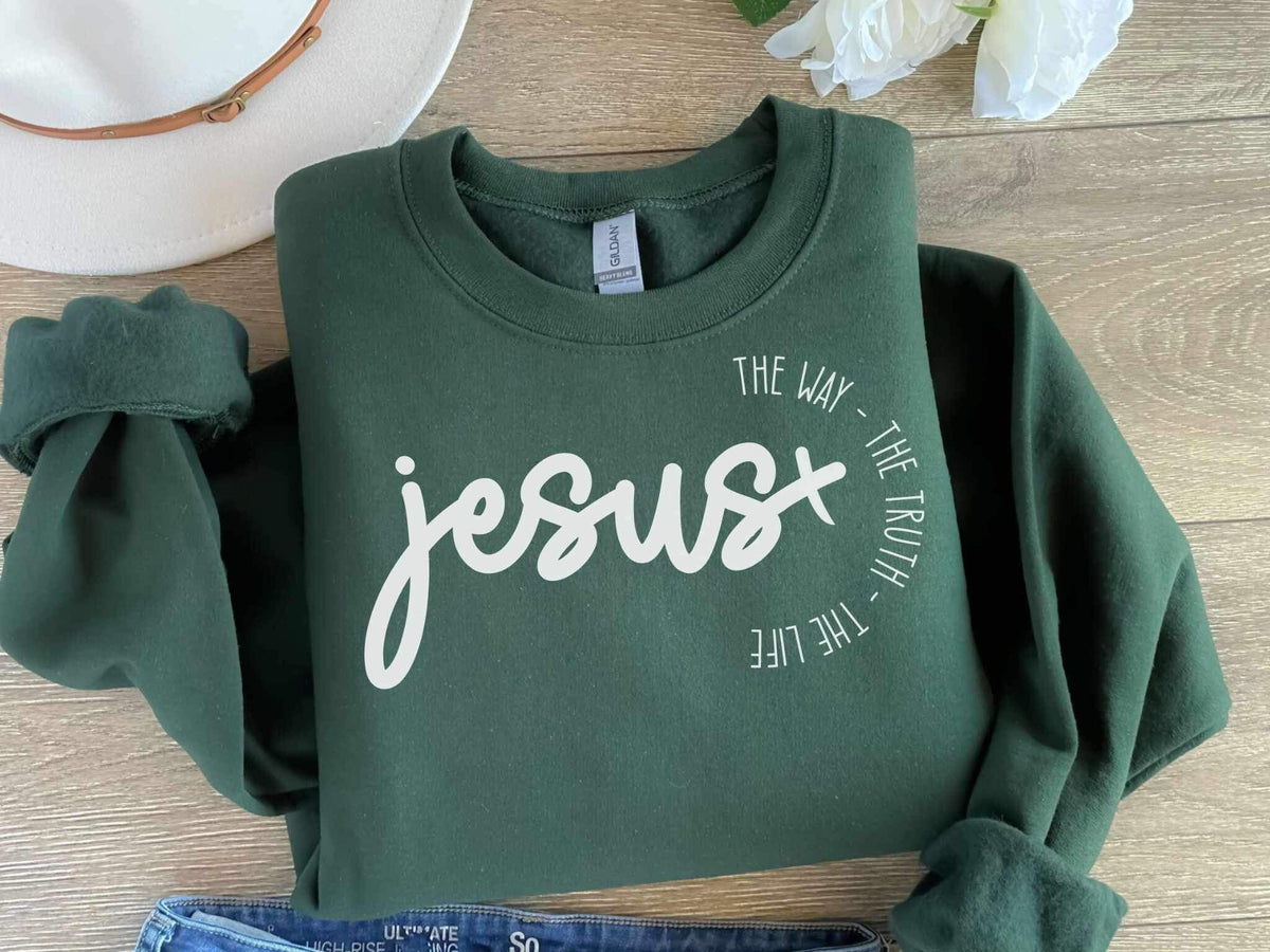 Jesus the way the truth the life WHITE (WSB) 23680 DTF transfer