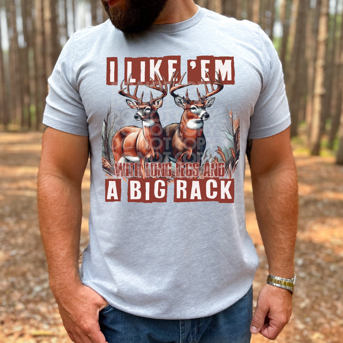 I like em with long legs and a big rack (DD) 32747 DTF transfer