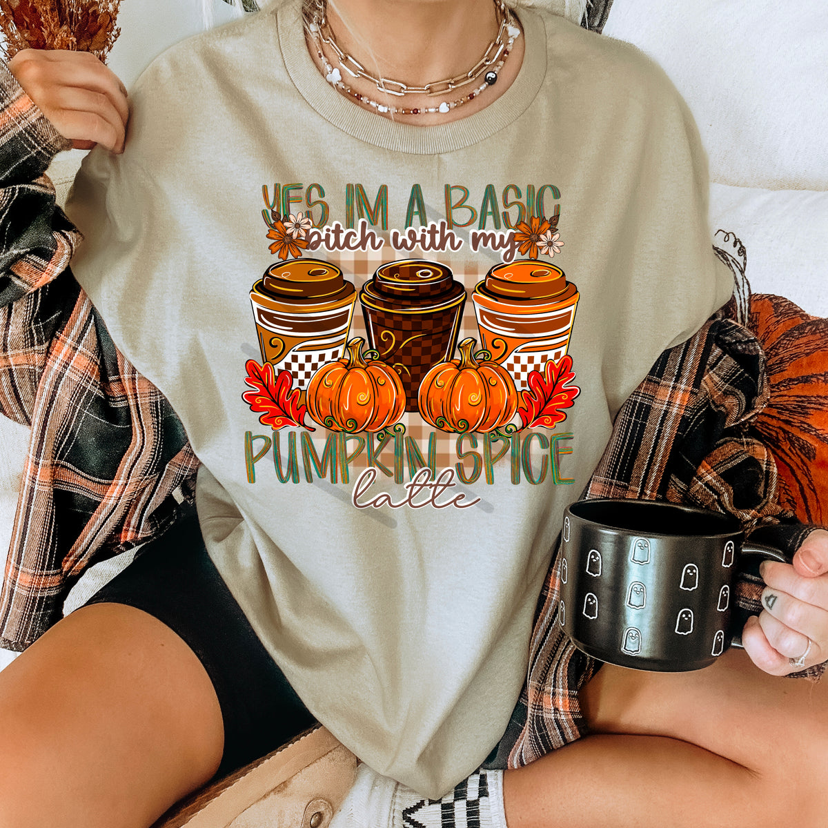 Basic Bitch with my pumpkin spice 114025 DTF transfer