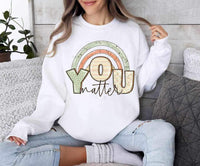 You matter rainbow glossy font 23712 DTF transfer