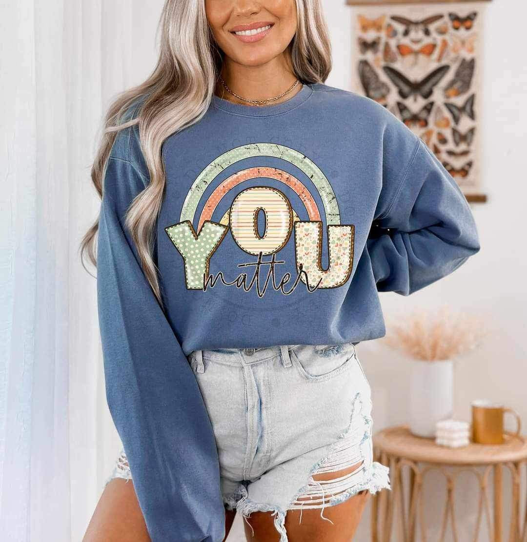 You matter rainbow glossy font 23712 DTF transfer