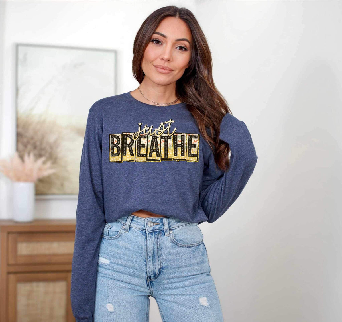Just breath block letters 23717 DTF transfer