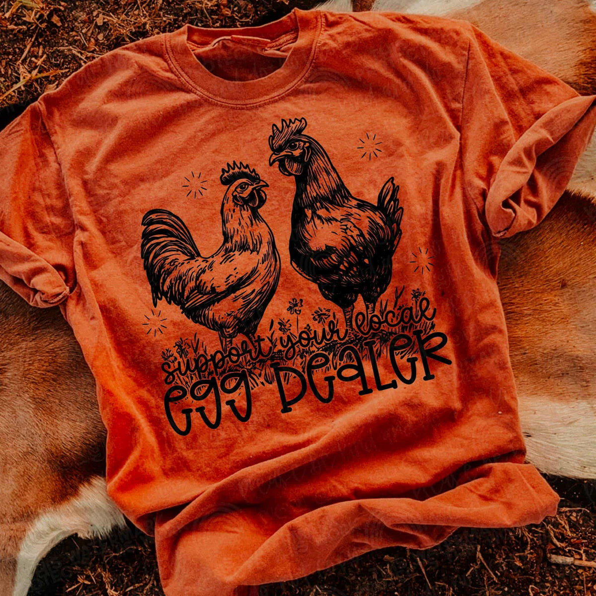 Support your local egg dealer chickens (Sal) DTF transfer