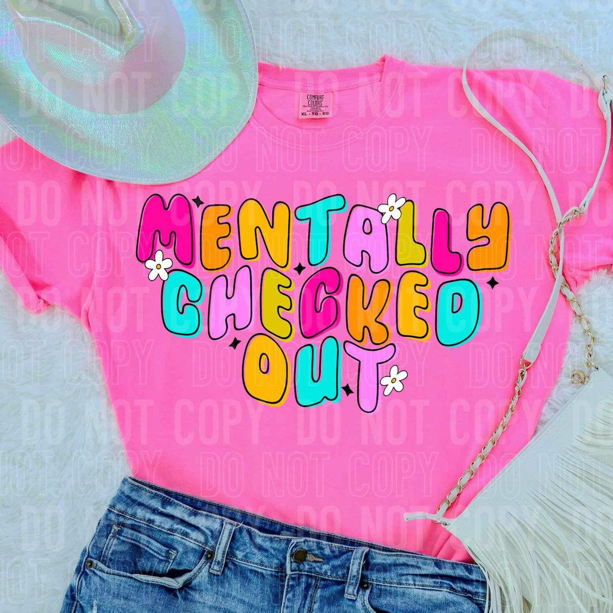 Mentally checked out neon colors (SWB) 23734 DTF transfer