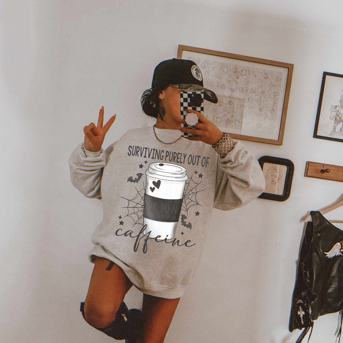 Surviving purely out of caffeine (CSC) 52326 DTF transfer