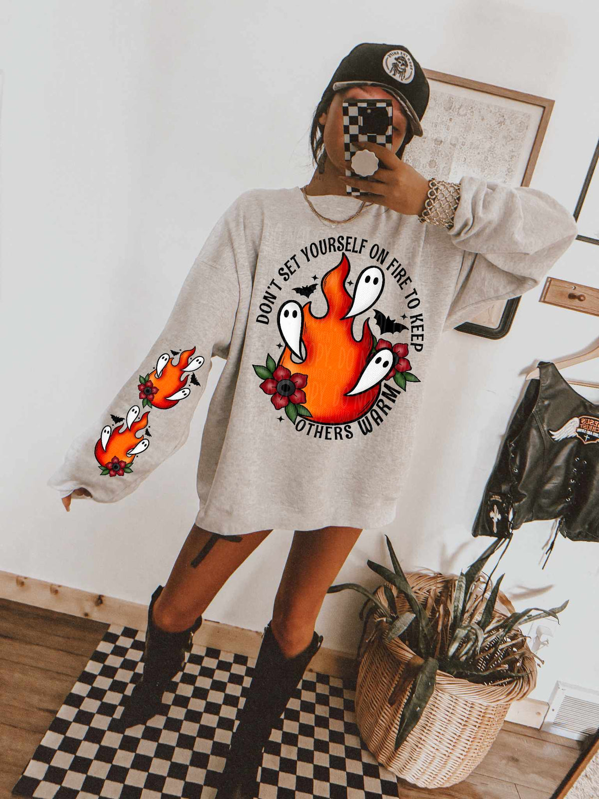 Don’t set yourself on fire to keep others warm FRONT ONLY (CSC) 52317 DTF transfer