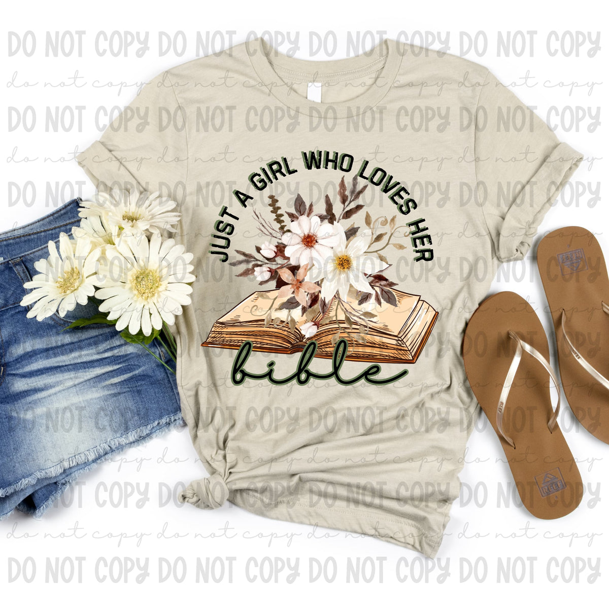 Just a girl who loves her bible 32809 DTF transfer