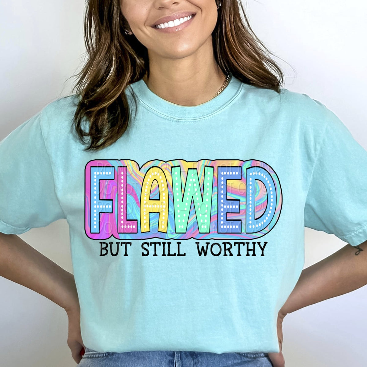 Flawed but still worthy watercolor 32805 DTF transfer