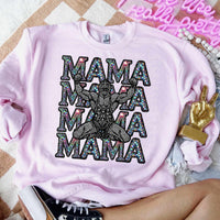 Mama stacked rhinestone with wrestler (CITY) 52331 DTF transfer