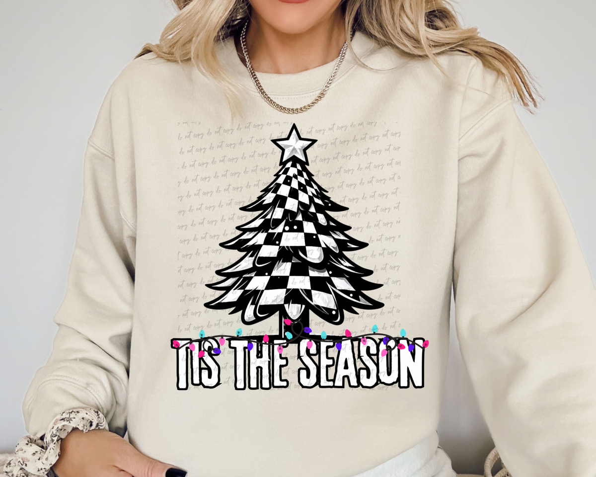 Tis the season (checkered tree) 56324 DTF transfers