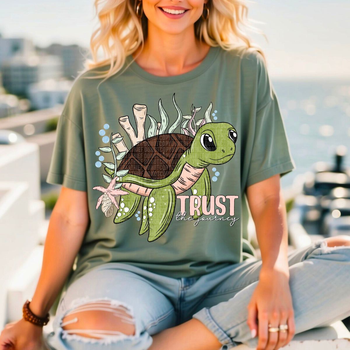 Trust the journey sea turtle (SDD) 32841 DTF transfer