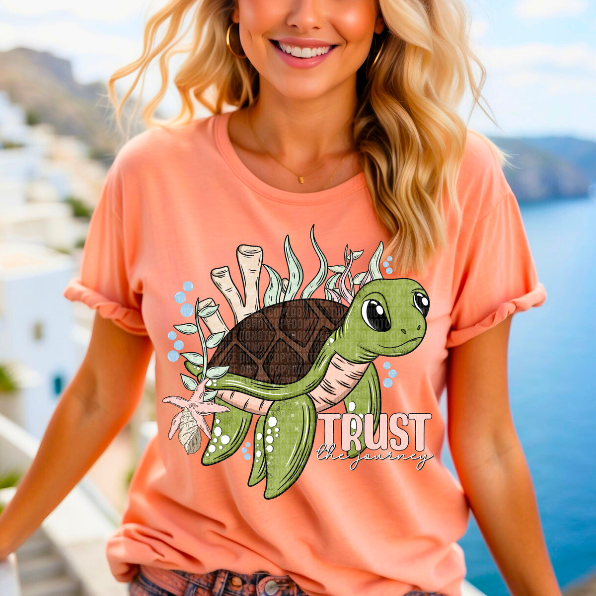 Trust the journey sea turtle (SDD) 32841 DTF transfer