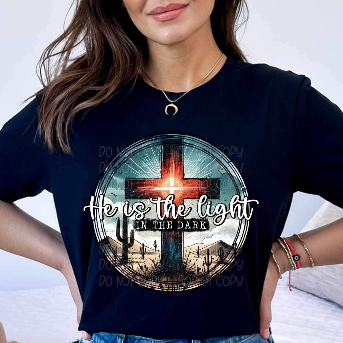 He is the light in the dark 23796 DTF transfer