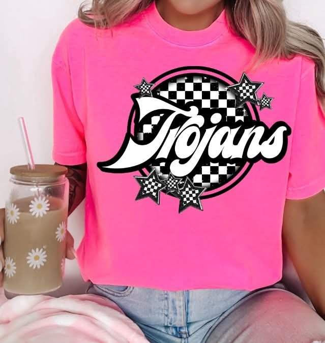 Trojans checkered circle (S&G) 82297 DTF transfer