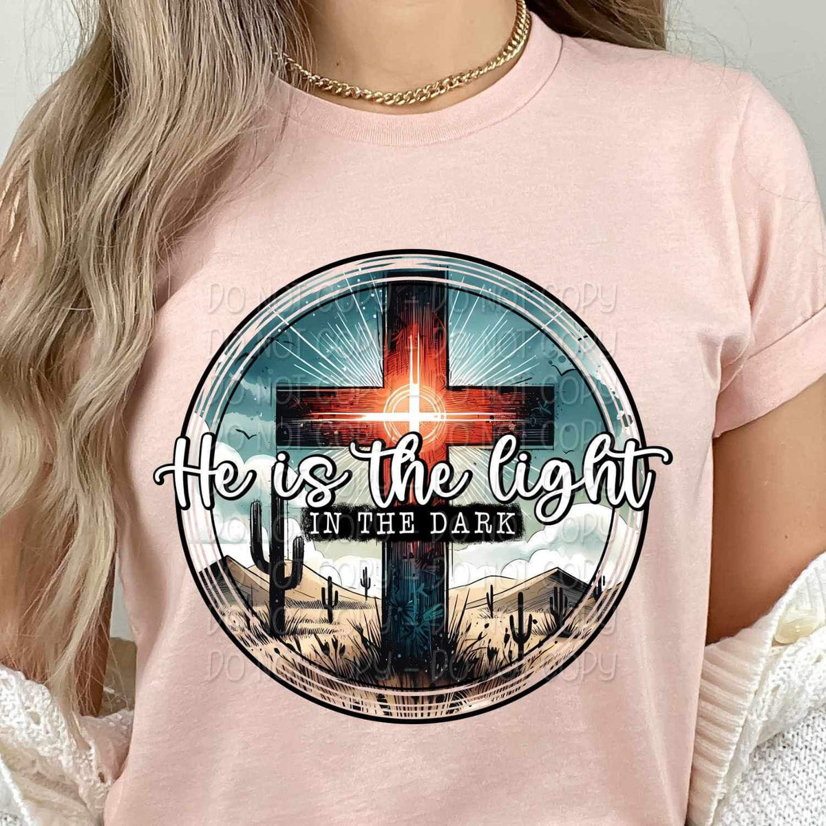 He is the light in the dark 23796 DTF transfer