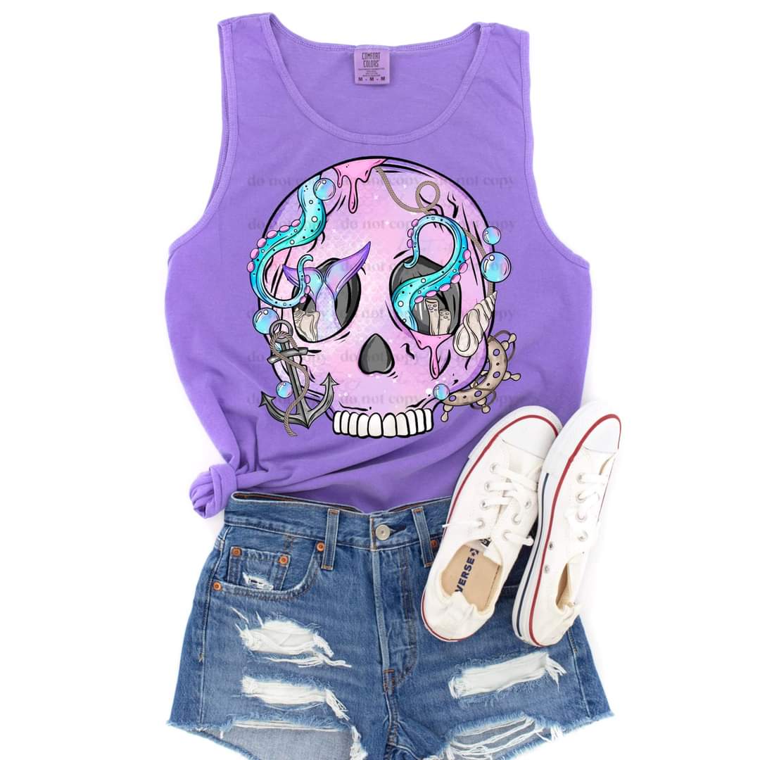 Ocean skull (CSC) 32855 DTF transfer