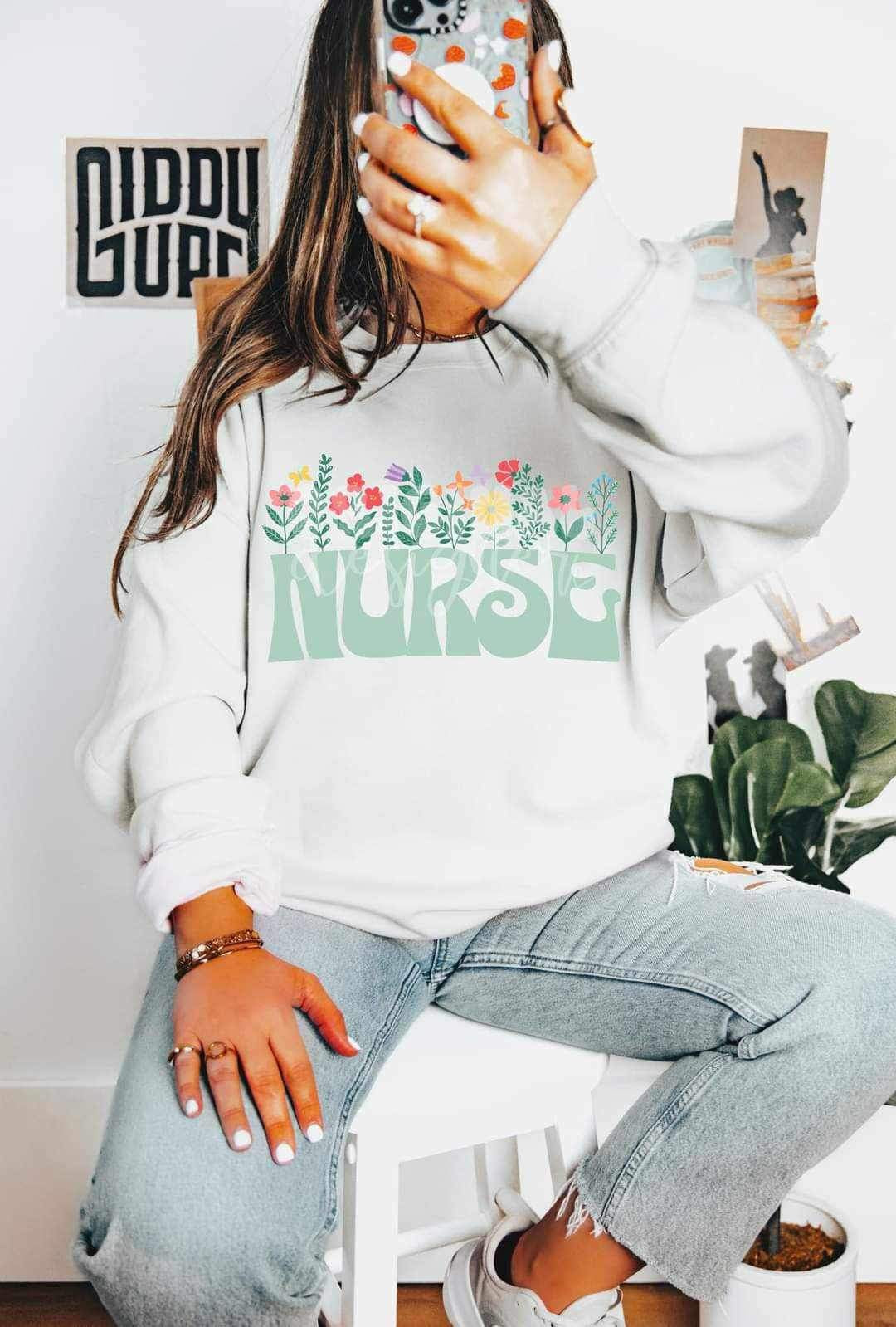 nurse floral (LYTTLE) 23822 DTF transfer