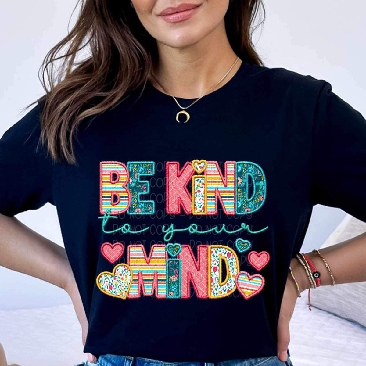 Be kind to your mind spring patterned 23836 DTF transfer