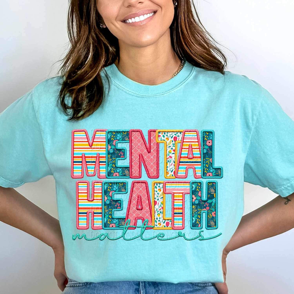 Mental health matters spring patterned 23835 DTF transfer