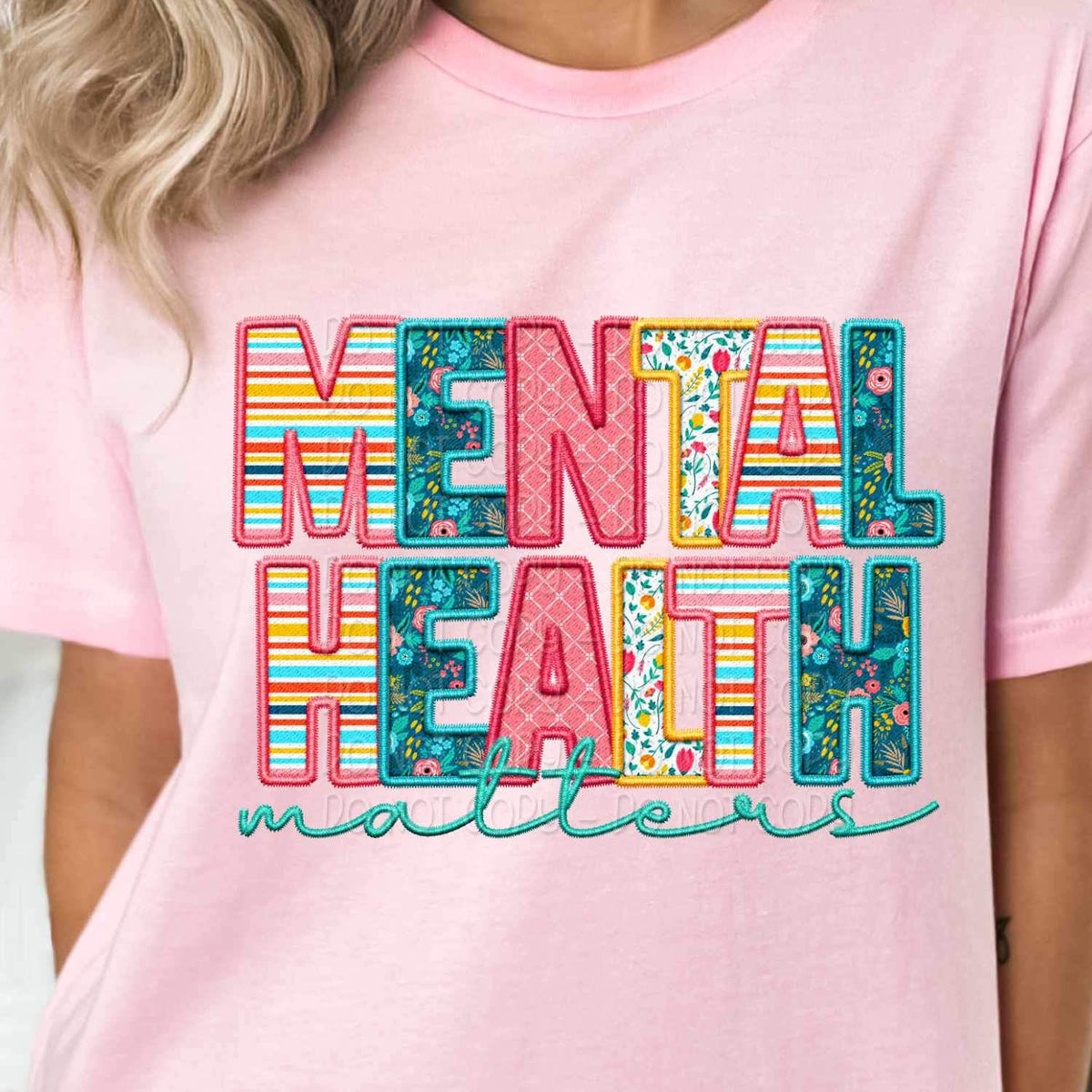 Mental health matters spring patterned 23835 DTF transfer