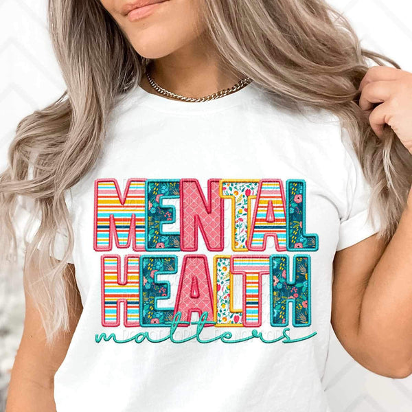 Mental health matters spring patterned 23835 DTF transfer