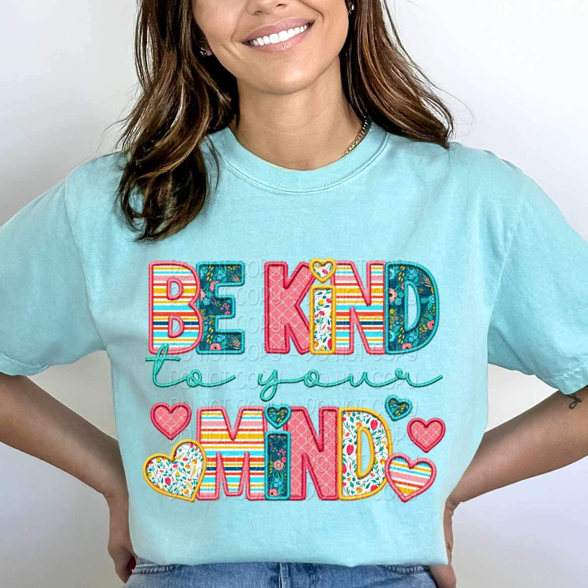 Be kind to your mind spring patterned 23836 DTF transfer