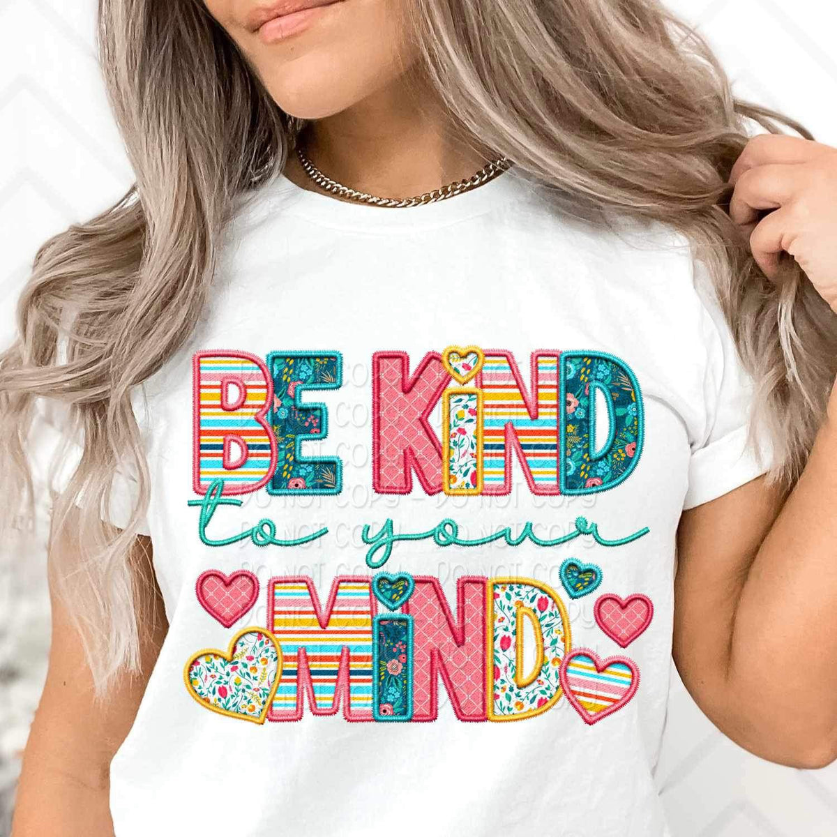 Be kind to your mind spring patterned 23836 DTF transfer