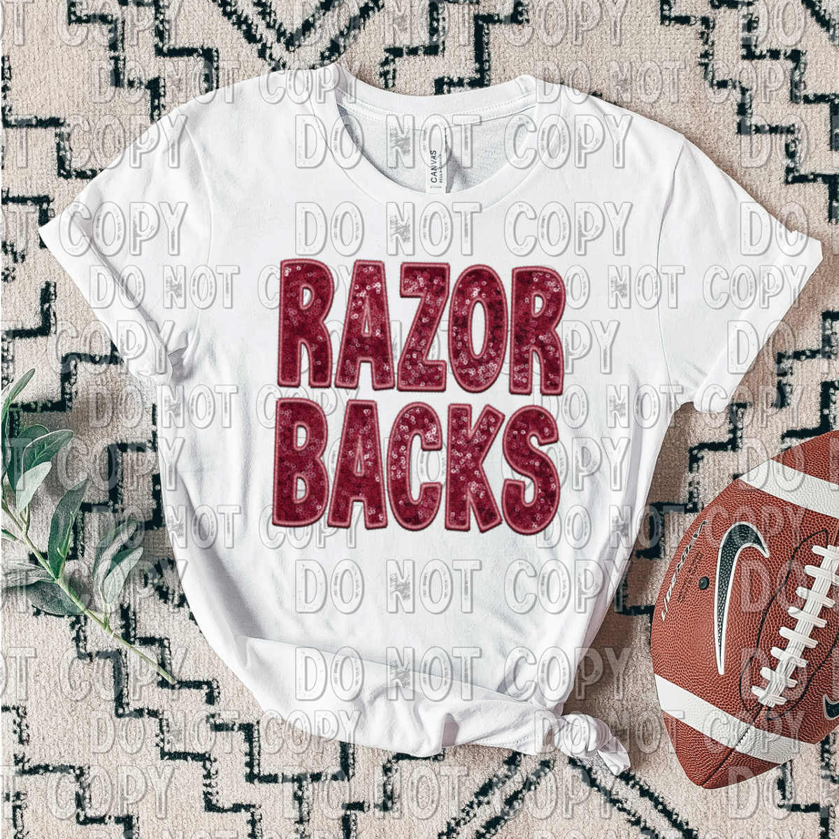 Razorbacks DTF transfer