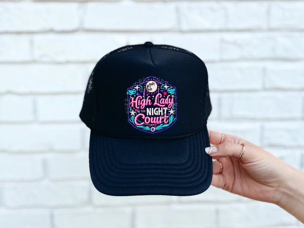 High lady of the night court hat patch 32974 DTF transfer