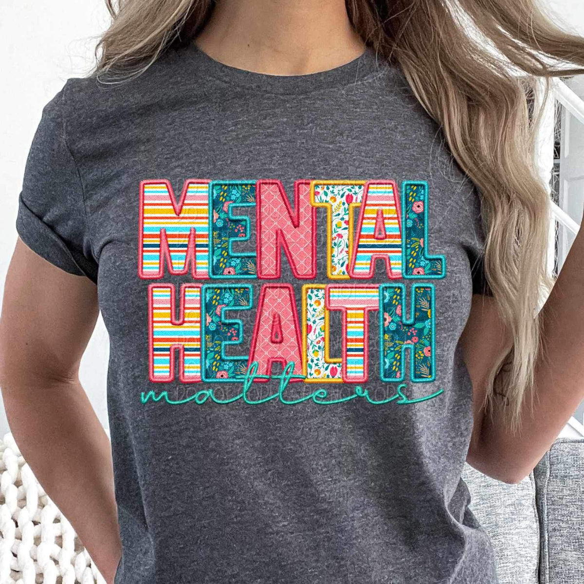 Mental health matters spring patterned 23835 DTF transfer