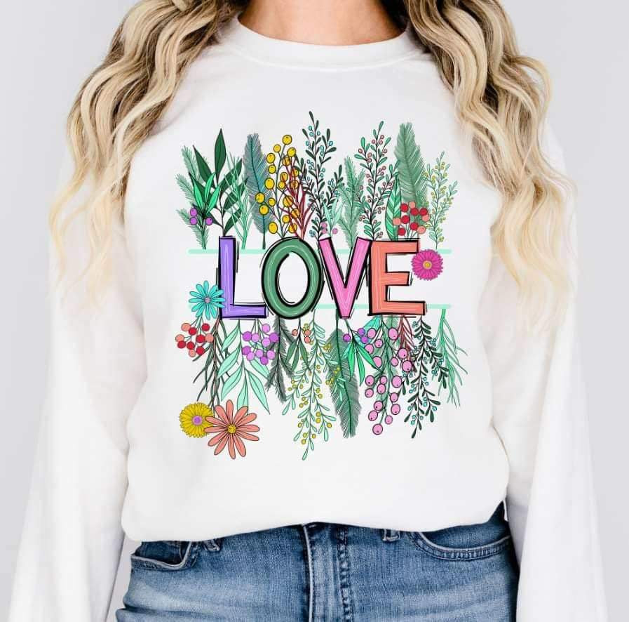 Love floral 23838 DTF transfer
